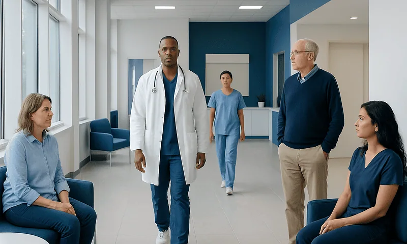 High Bilirubin: What Your Results Mean and When to Act 4 Medical team discussing patient care in hospital corridor.