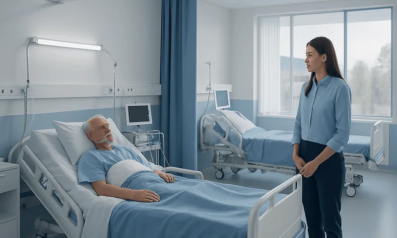 When Is Intensive Care Needed After Surgery in Turkey? 3 Patient in ICU bed with nurse in modern hospital room in Turkey.