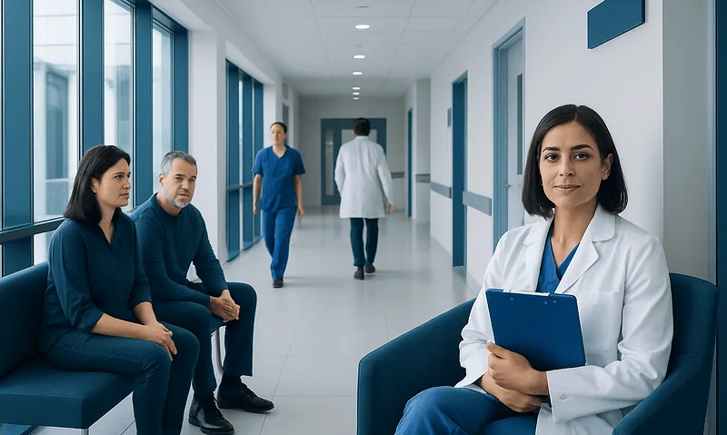 Medical team waiting area at Acibadem Hospitals Group in Turkey.