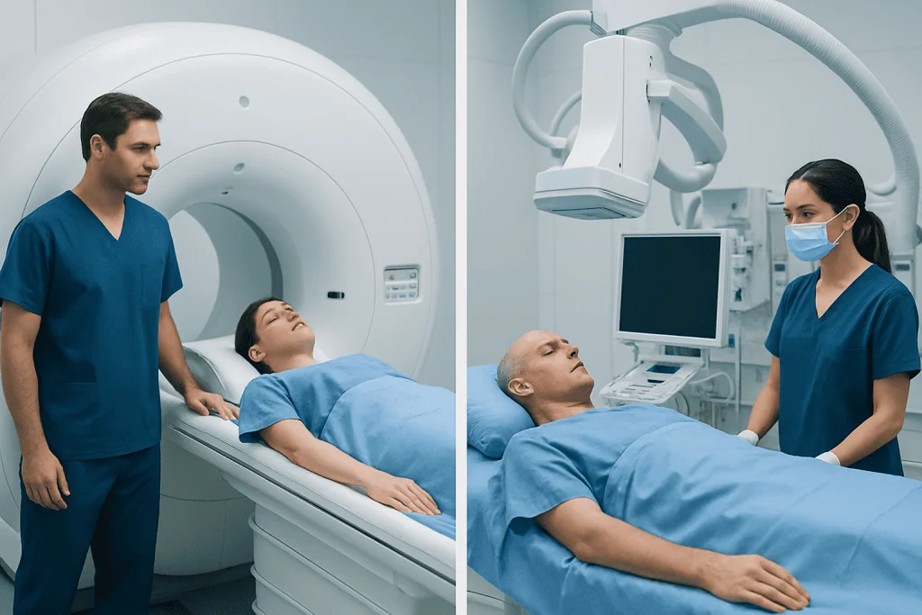 What MRI and Cerebral Angiography Can Show — cerebral angiography vs MRI