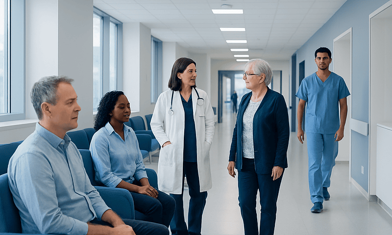 Normal Creatinine Levels: What Your Results Mean and When to Act 16 Medical team consulting with elderly patient in hospital corridor.