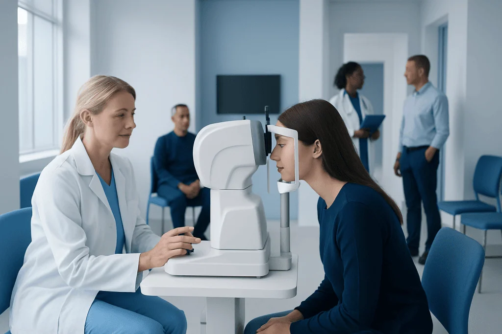 Optical Coherence Tomography: An Evidence-Based Guide for Patients 1 Optical coherence tomography eye exam at Acibadem Hospital.