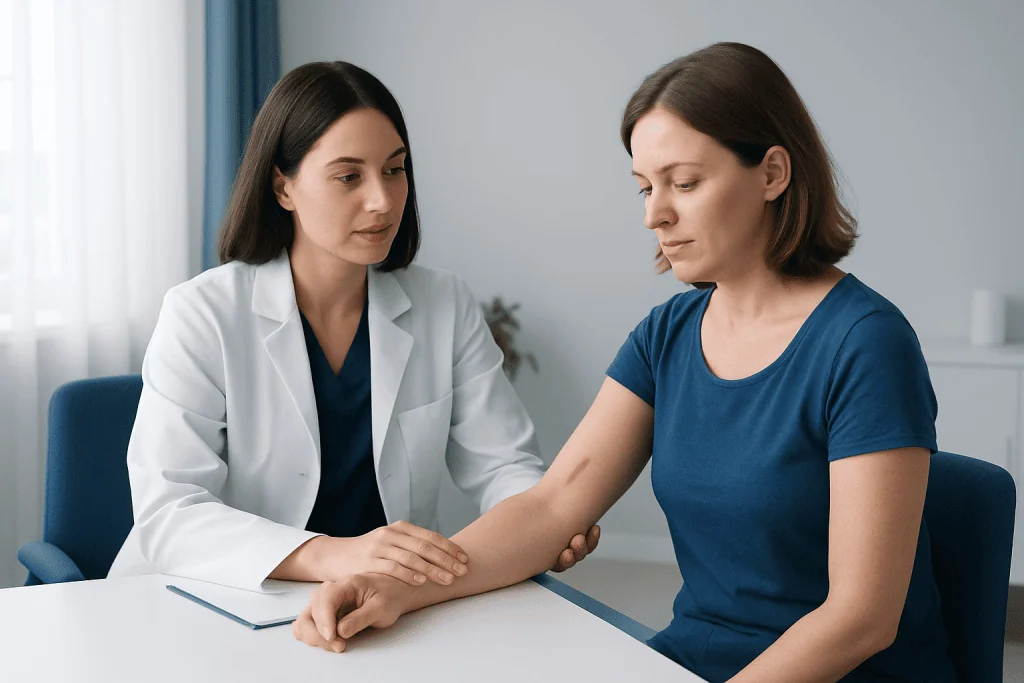 What patients may notice before and after an excision — excised