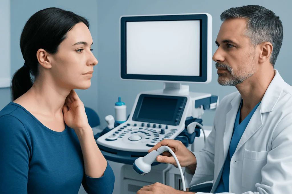 What structures can swell below the ear? — swelling of glands below ear