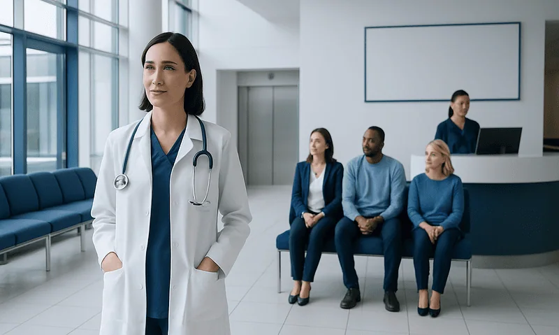 Medical professional waiting room at Acibadem Hospitals Group.