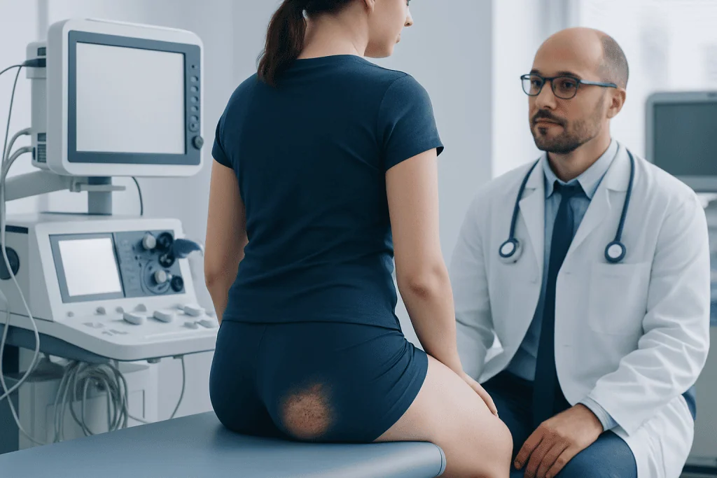 What symptoms can herpes on buttocks cause? — herpes on buttocks