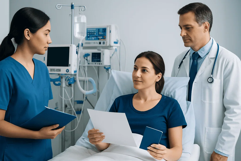 What to bring to check-in and registration — admitted to hospital in Turkey
