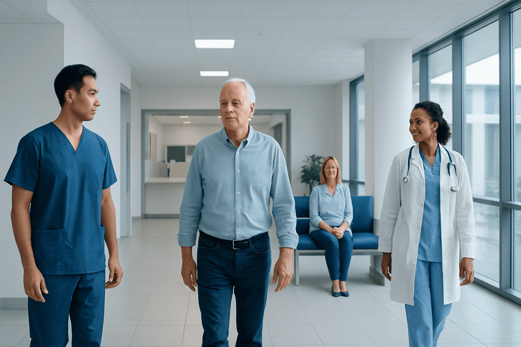 Torsemide: An Evidence-Based Guide for Patients 1 Patients and healthcare professionals in a hospital corridor.