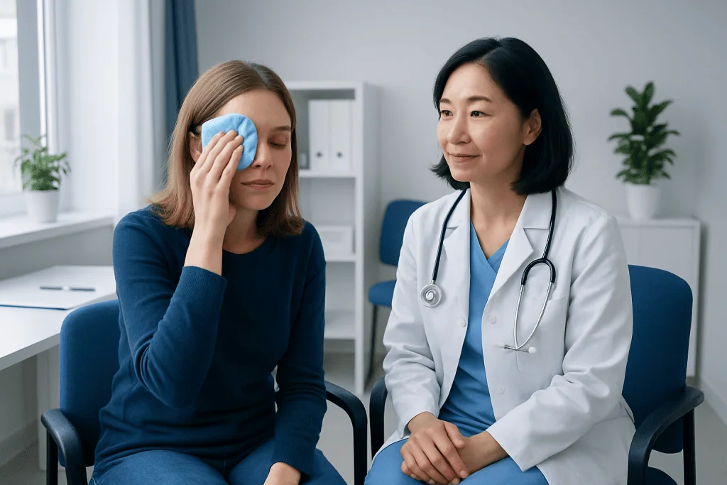 When a cold compress is most likely to help — cold compress for eye redness