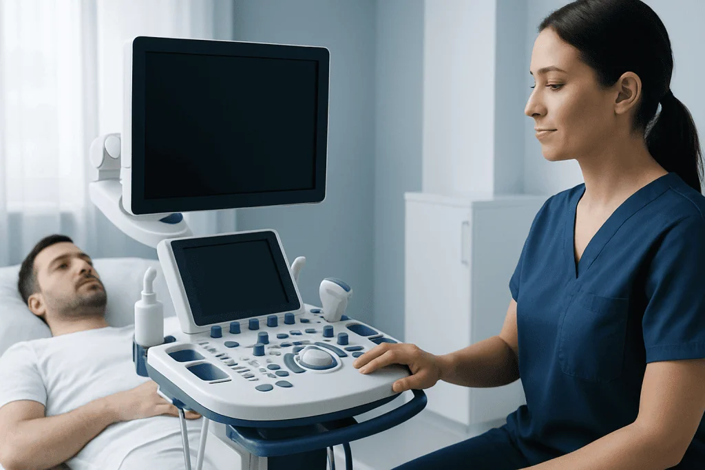 Are Potatoes Gluten Free? A Doctor-Reviewed Answer 1 Medical professional performing an ultrasound on a patient in a hospital room.