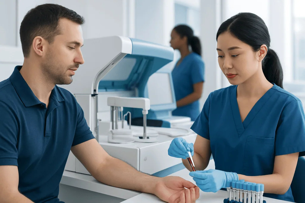 Which blood tests and imaging exams are commonly available on weekends? — Saturday lab testing