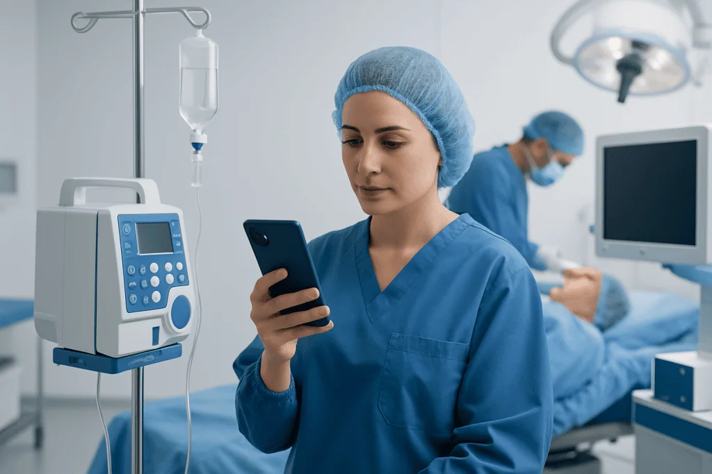 Who usually gives the updates — sending a family update during surgery in Turkey