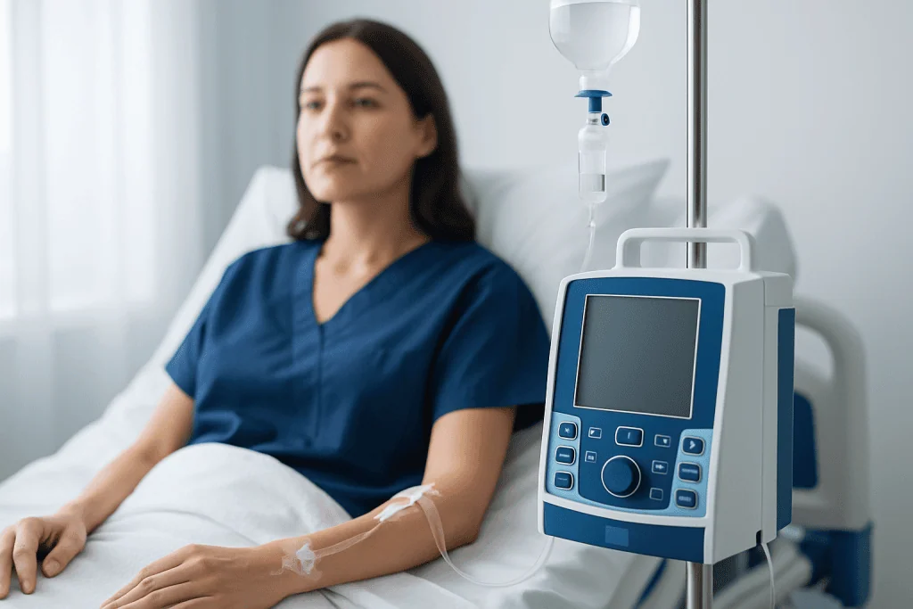 Why an IV may be used — intravenous