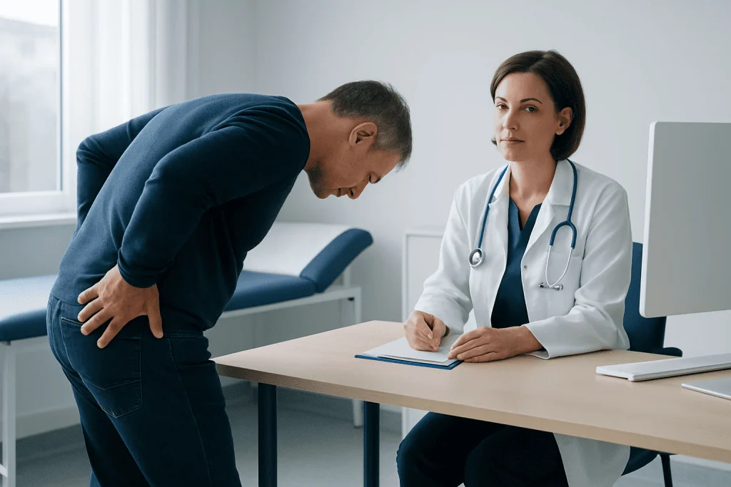 Why bending over can trigger symptoms — bending over