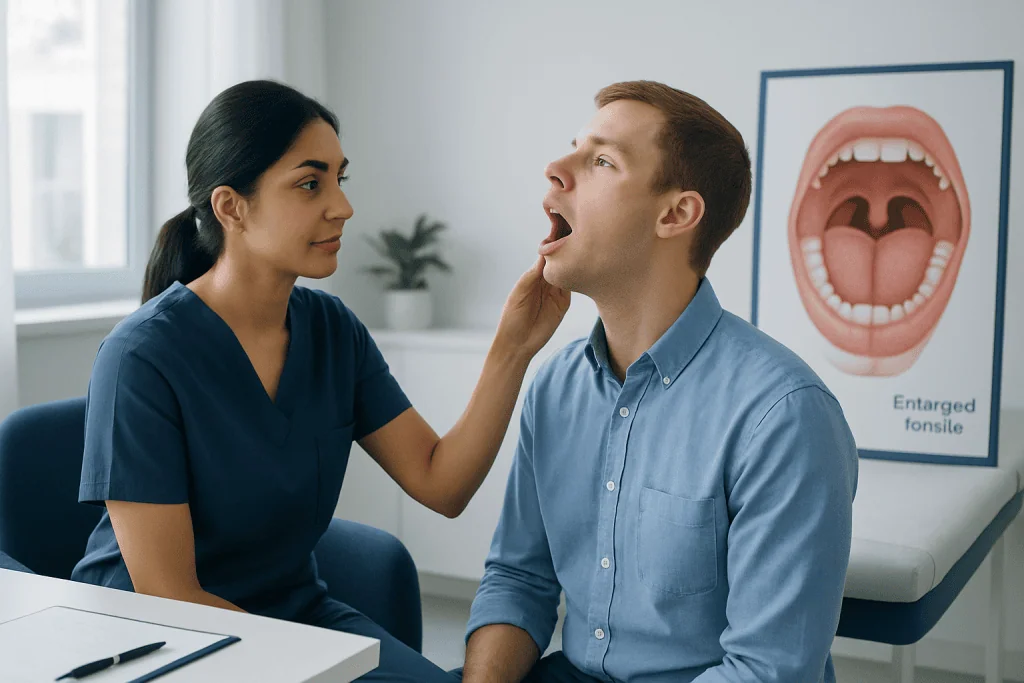 Why tonsils become enlarged — enlarged tonsils