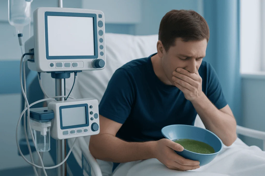 Why vomit can turn green — vomiting green emesis