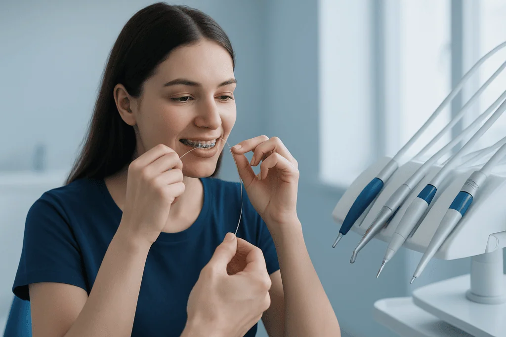 A simple step-by-step flossing method — how to floss with braces