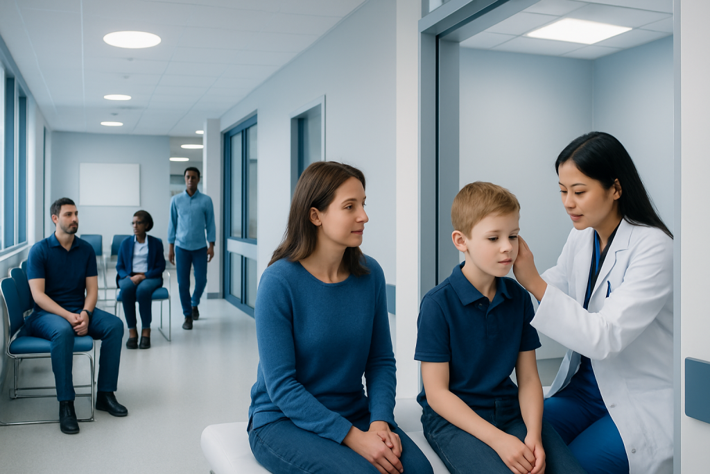 Acute Otitis Media Treatment: How It Works, Results and What to Expect 1 Pediatric consultation at Acibadem Hospital for ear health assessment.