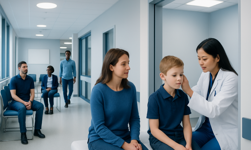 Acute Otitis Media Treatment: How It Works, Results and What to Expect 7 Pediatric consultation at Acibadem Hospital for ear health assessment.