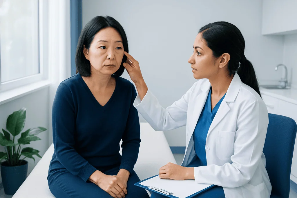 Assessment Before Eye Bag Treatment — eye bag treatment