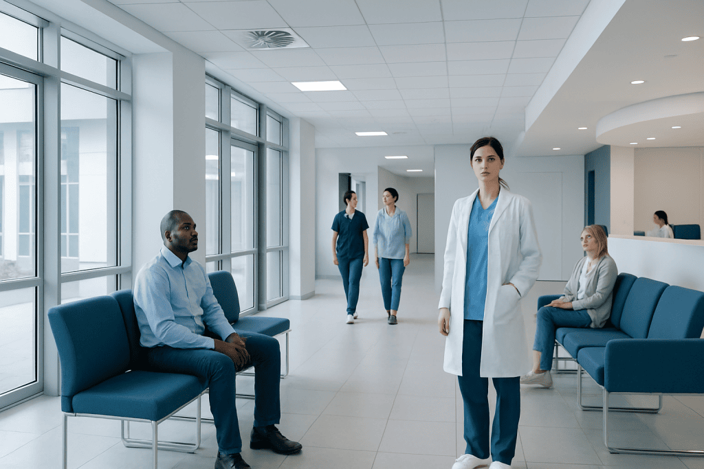 Brown Sugar Calories: Benefits, Risks, and Safe Use 1 Modern hospital waiting area with medical staff and patients.