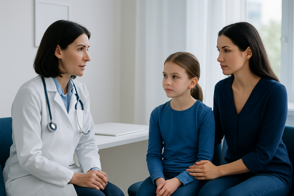 Pediatric rheumatology consultation at Acibadem Hospital.