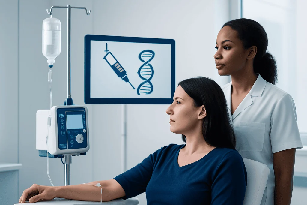 Can you give me an example of in vivo therapy? — in vivo gene therapy