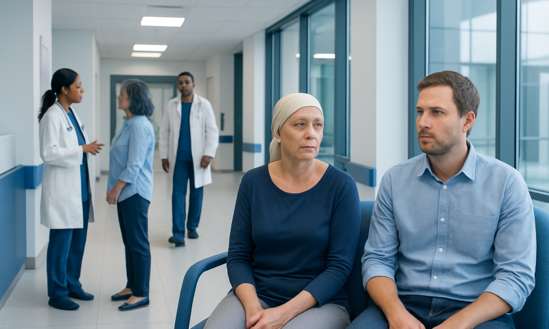 Cancer Cost: What Patients Really Pay 17 Patients waiting in a hospital corridor at Acibadem Hospitals Group.