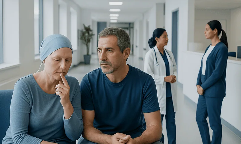 Patient and doctor in consultation at Acibadem Hospital.