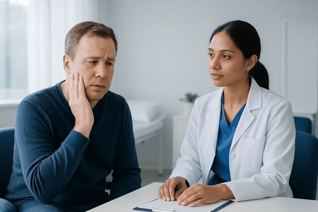 Common causes and contributing factors — facial swelling on left side