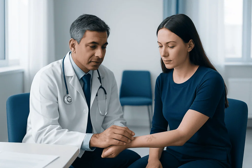 Common causes of vesicle skin — vesicle skin