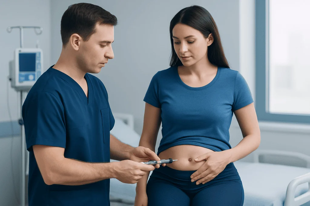 Common Insulin Injection Areas — site of injection of insulin