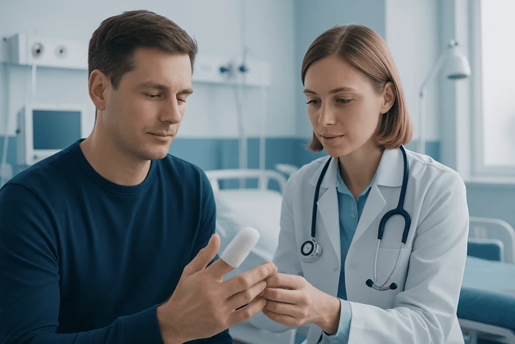 Common Reasons a Finger Needs Bandaging — bandaged finger