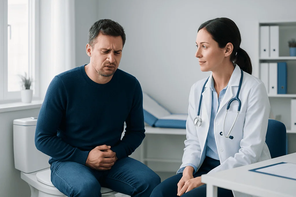 Common triggers during urination and bowel movements — goosebumps in the toilet