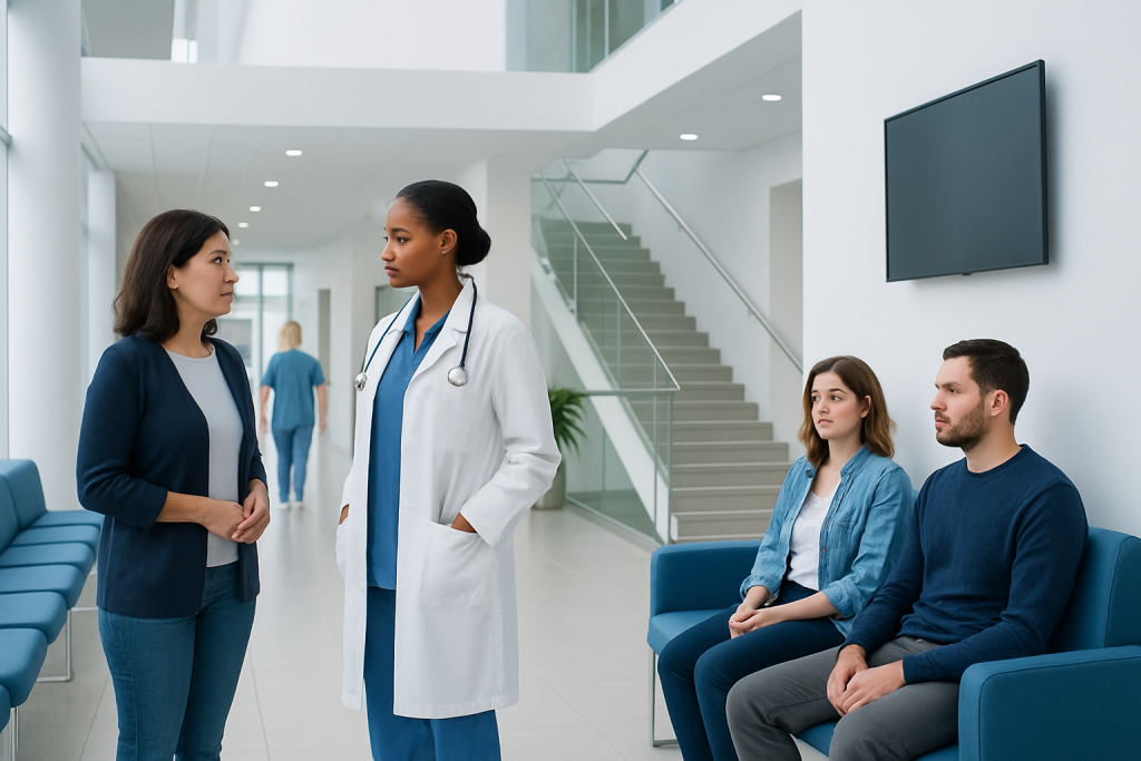 Does Insurance Cover Hysterectomy: Procedure, Recovery and Results 1 Medical consultation at Acibadem Hospital with doctor and patients.