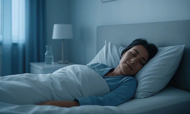 Woman sleeping peacefully in a hospital bed at Acibadem Hospitals Group.