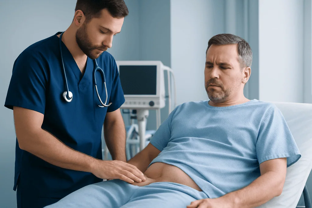 How a strangulated hernia feels and looks — strangulated hernia
