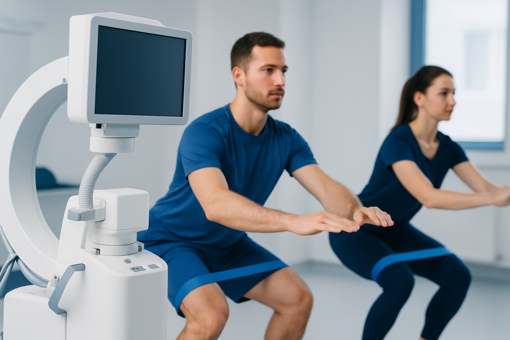 How banded squats affect the body — squats with resistance bands