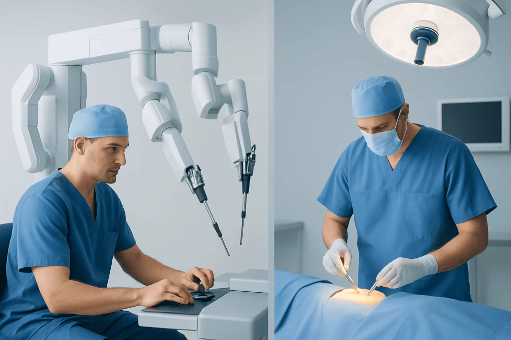 How Each Surgical Approach Works — robotic surgery vs open surgery