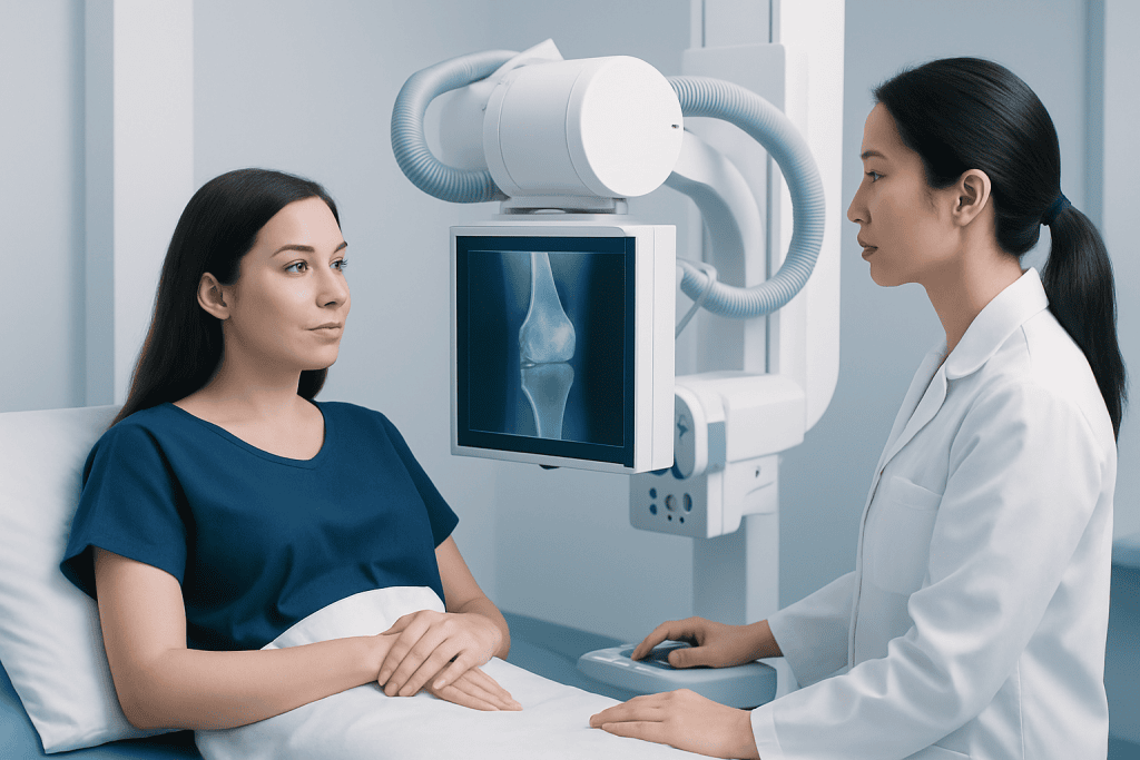Medical consultation for bone health with X-ray imaging at Acibadem Hospital.