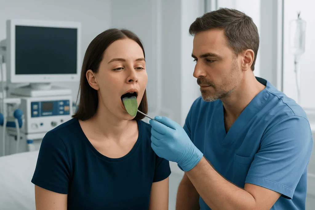 How green tongue can look and feel — tongue color green