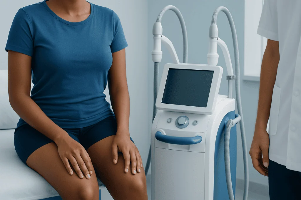Medical consultation for skin or thigh concerns at Acibadem Hospital.