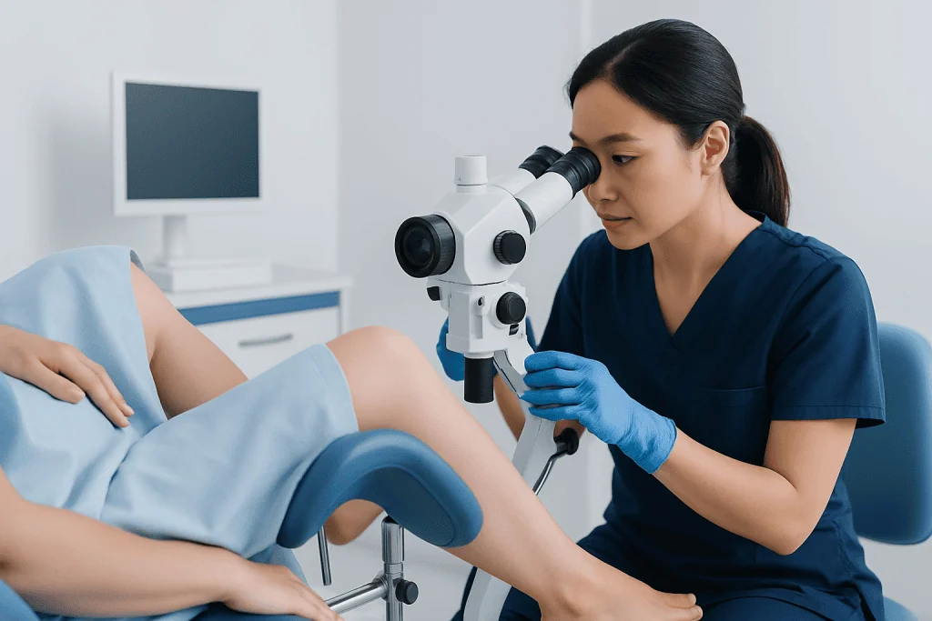 How Precancerous Cervical Cells Are Assessed — removal of precancerous cells from cervix