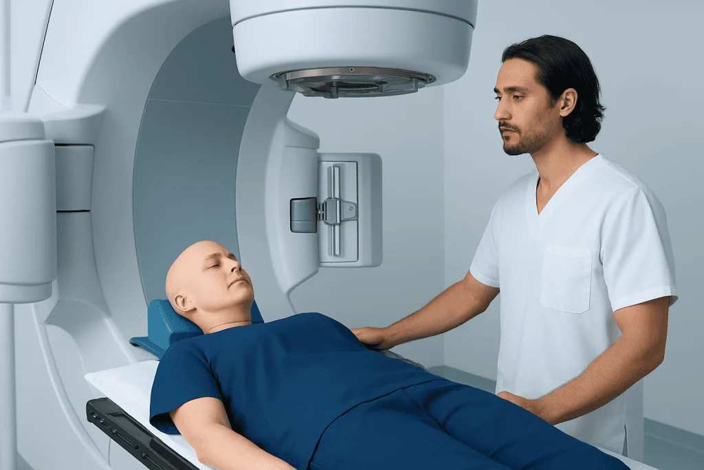 Patient undergoing MRI scan at Acibadem Hospital for accurate diagnosis.
