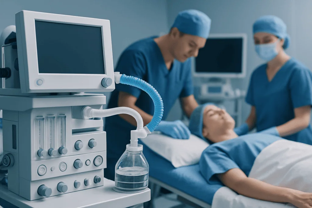 Medical team preparing for patient care in a hospital setting.