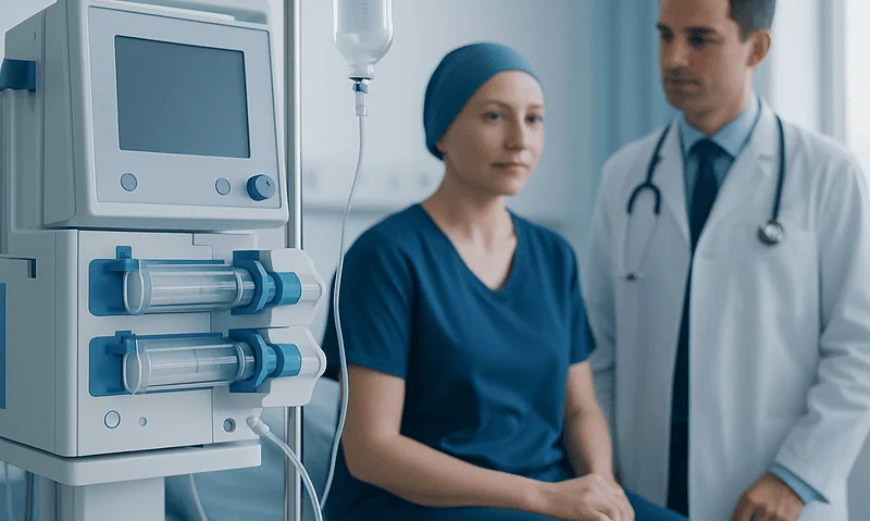Medical team with patient in hospital room at Acibadem Hospitals Group.