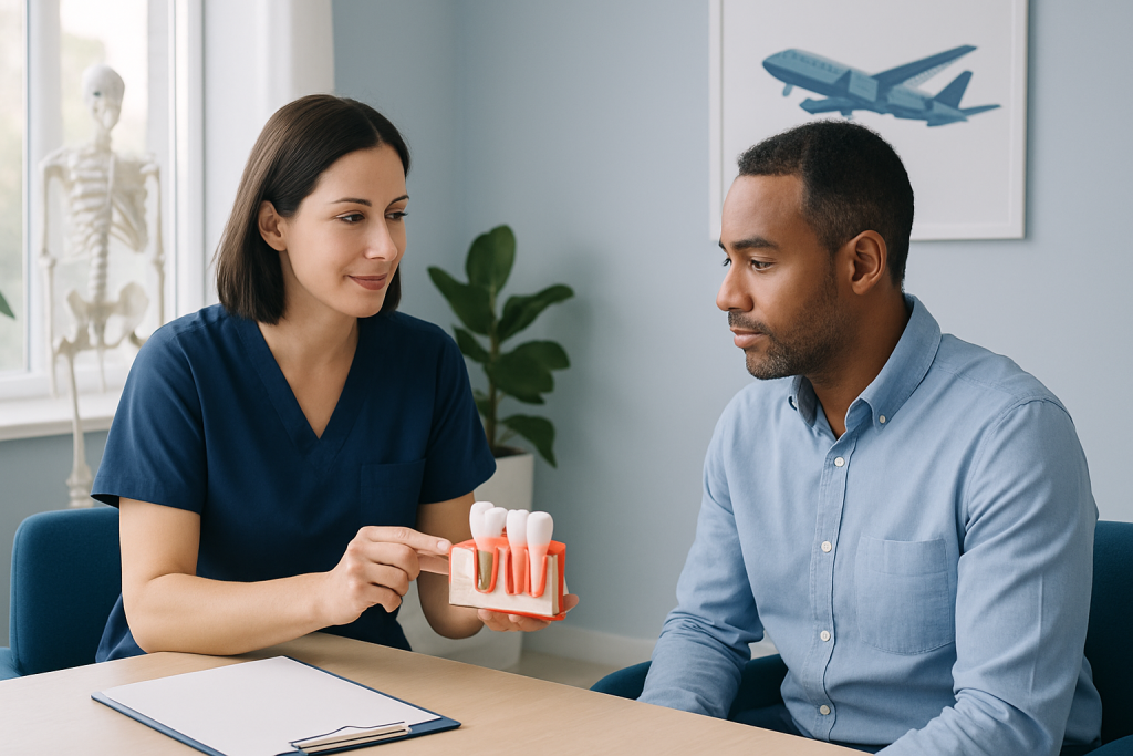 How soon after dental implant surgery can I fly? — flying after dental surgery