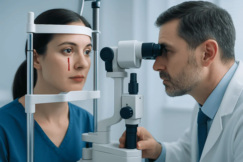 How the eyes and tear ducts are connected — crying blood