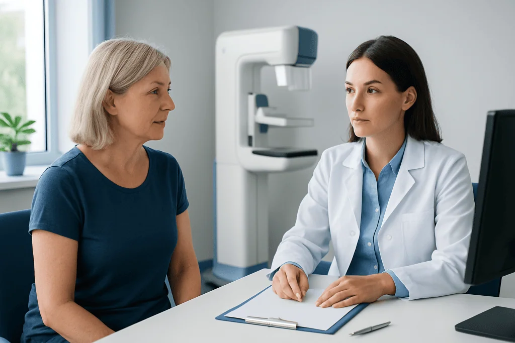 How the procedure works, step by step — age screening mammogram