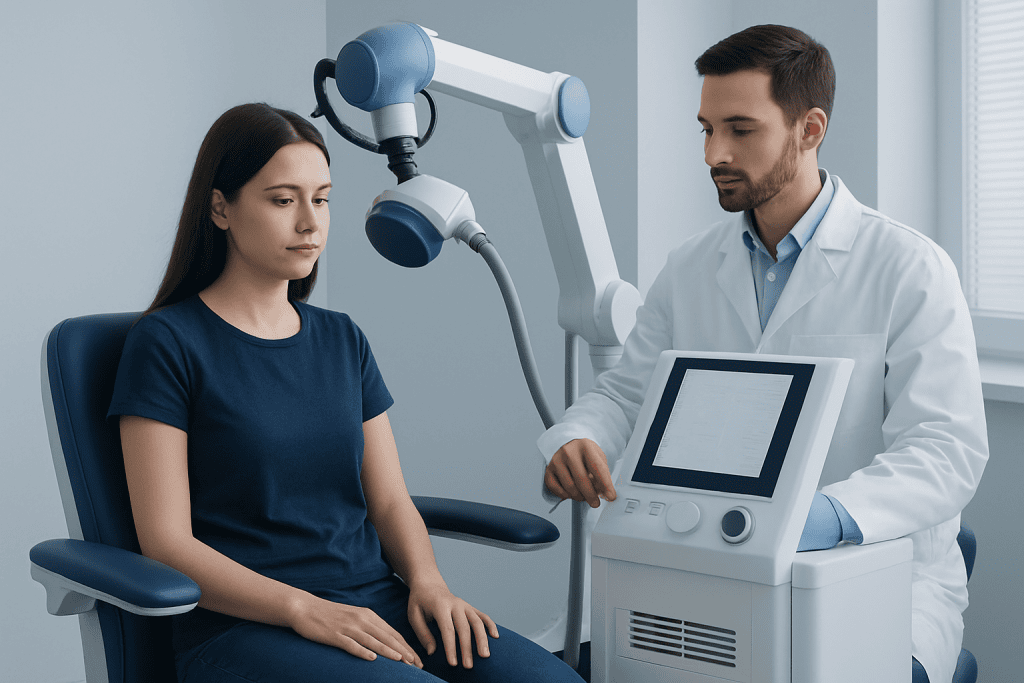 Therapy for Bullying: How It Works, Results and What to Expect 1 Medical professional using advanced equipment for patient treatment at Acibadem Hospital.